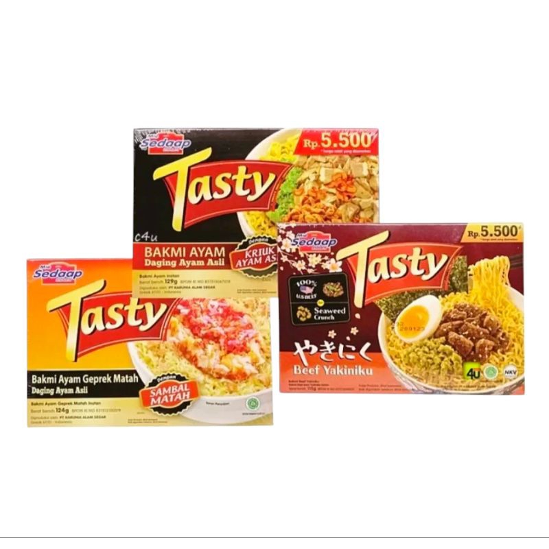 MIE SEDAP TASTY ASLI INDONESIA VARIAN 129G