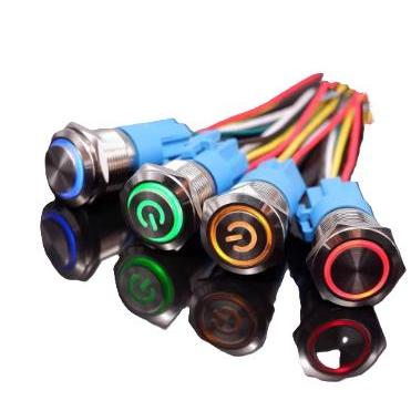 universal car on off switch 12V 16mm with socket tolak suis kereta universal 12V 16mm dengan soket