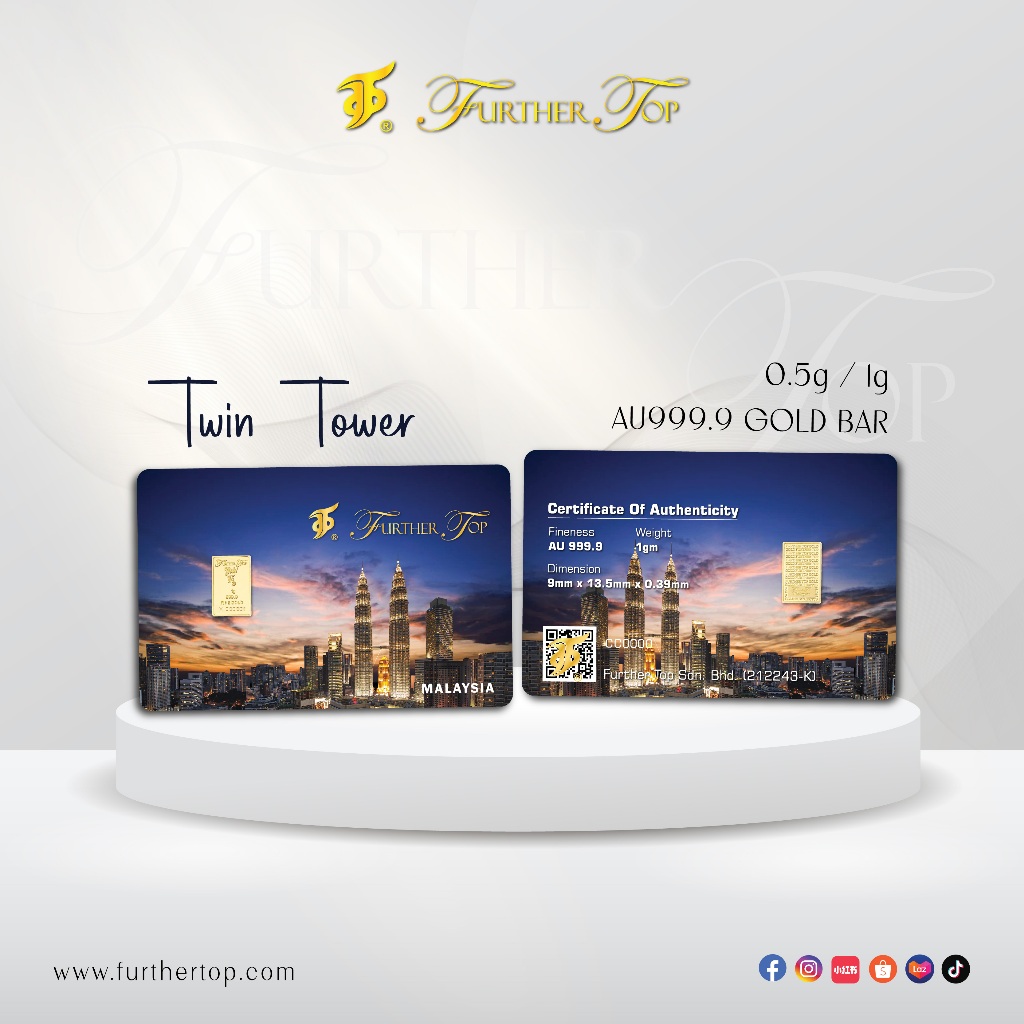 FURTHER TOP 999.9 Gold Bar ( 0.5g / 1g ) - KLCC&hellip;