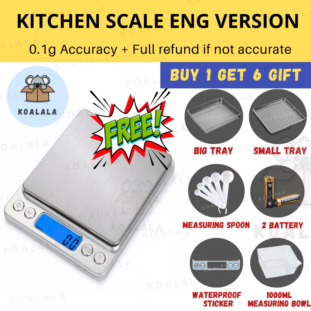 Eng Version! Precision LCD Digital Scales 3000g Mini Electronic Grams Weight Balance Scale Baking