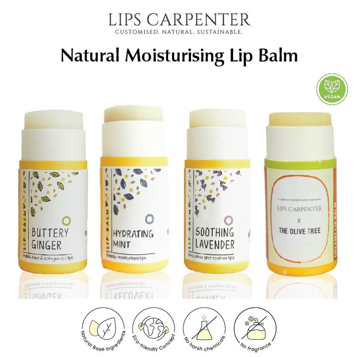 Lips Carpenter [Ready Stock] Moisturising Lip Balm 6g - Lip Treatment Eco-friendly Lip Balm Dry Lips