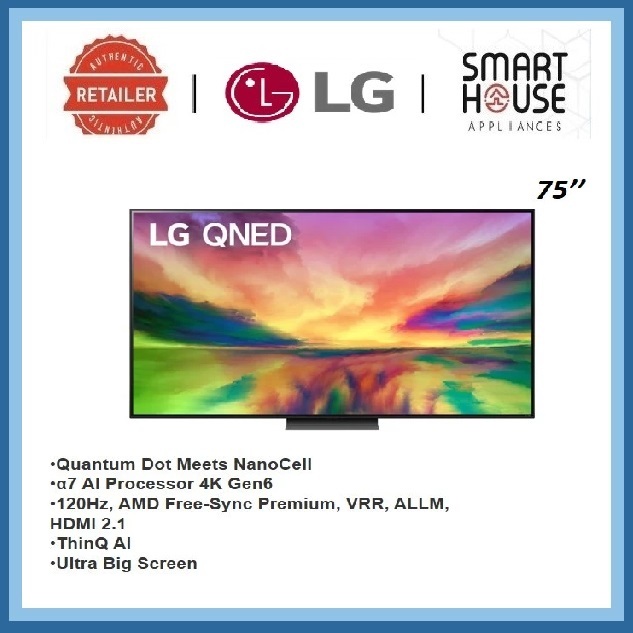 FREE SHIPPING !! LG QNED TV QNED81 75 inch 4K Smart TV Quantum Dot NanoCell 75QNED81SRA