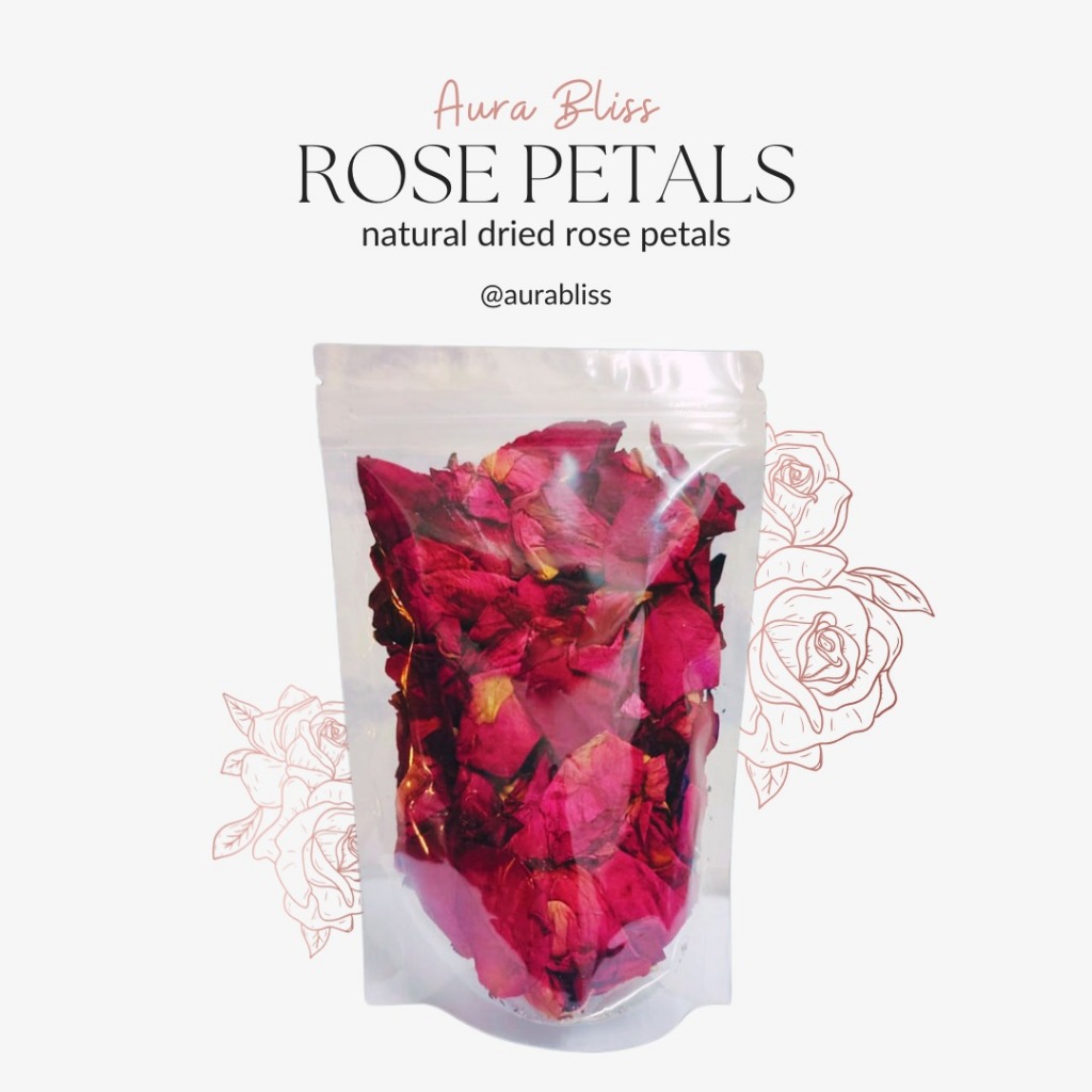 [ Ready Stock ] Rose Petals by Aura Bless Dried Rose Petals Kuntum Bunga Rose Kering