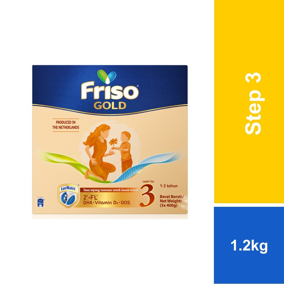 Friso Gold Step 3 Milk Formula 1.2kg (Upgraded Formula)