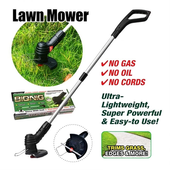 Mesin Potong Rumput Lawn Mower Cordless Grass Cutter Grass Trimmer Adjustable Pole 割草机