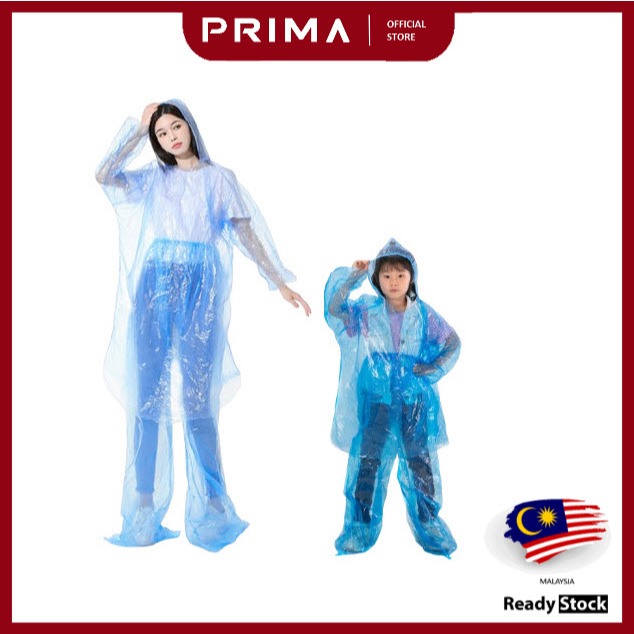 Adult & Kids Outdoor Travel Disposable Split Set Raincoat Rainsuit Rain Pants Foot Full Covered
