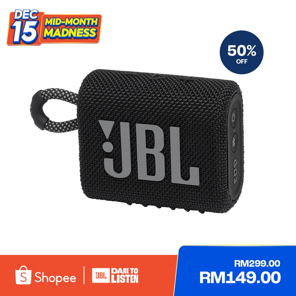 JBL GO 3 Portable Waterproof Bluetooth Speaker