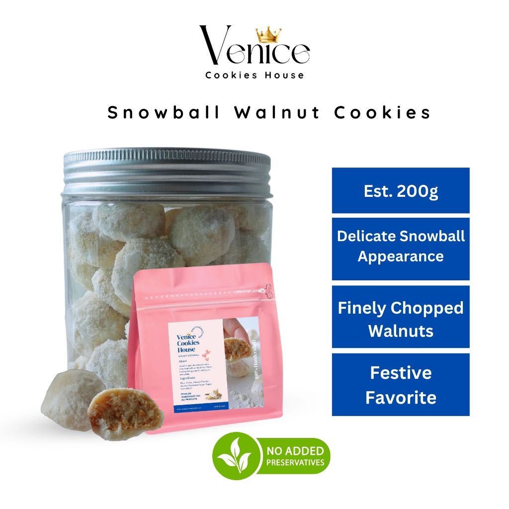 [CRISPY SNACKS] Venice Walnut Snowball Cookies 200G