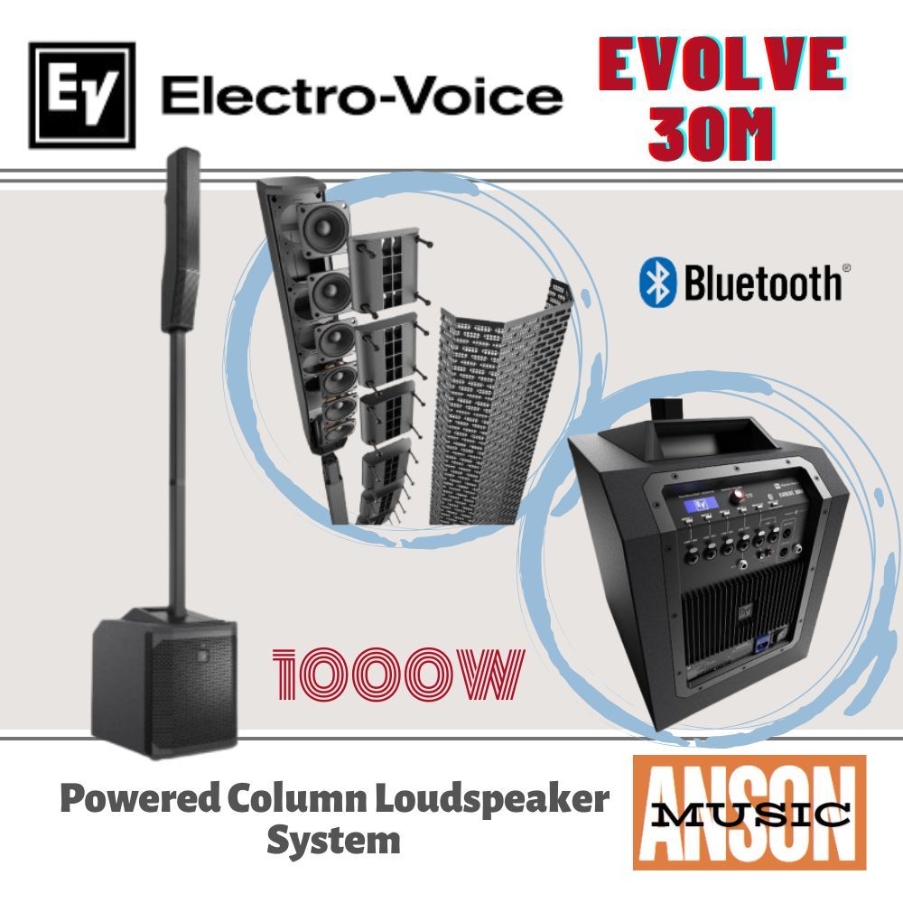 EV Electro-Voice Evolve 30M Powered Column Loudspeaker System - Black ( Evolve30M / Evolve 30M )