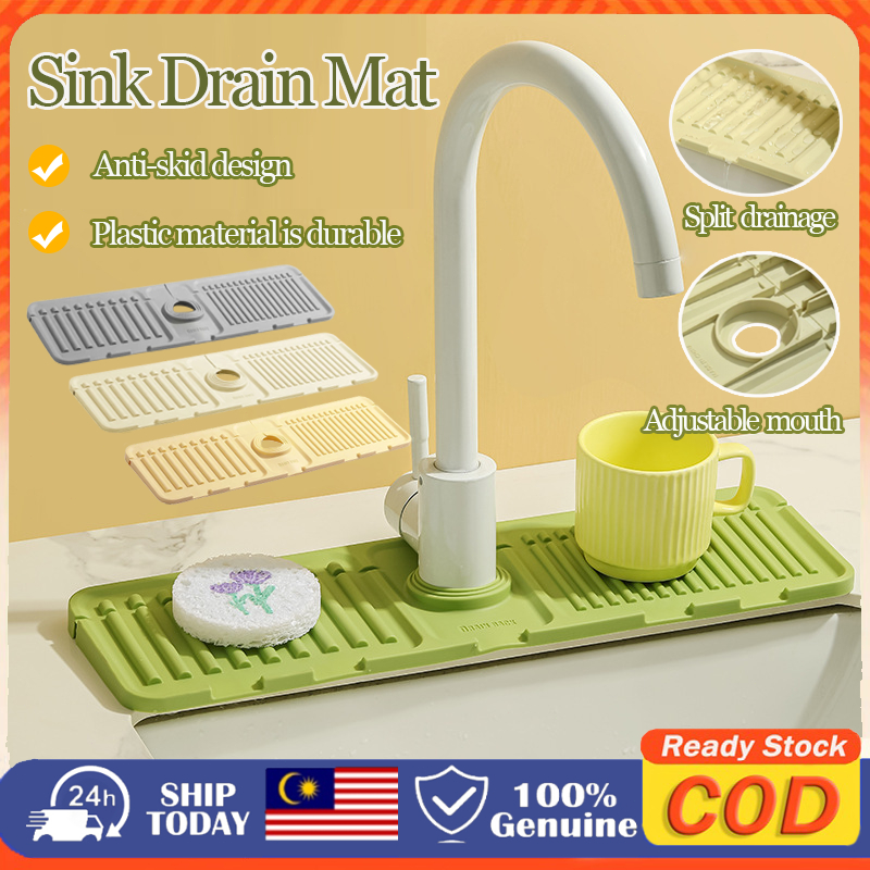 Kitchen Sink Splash Guard Silicone Faucet Splash Water Catcher Silicone Faucet Handle Drip Catcher Tray Sinks Dry水龙头沥水垫