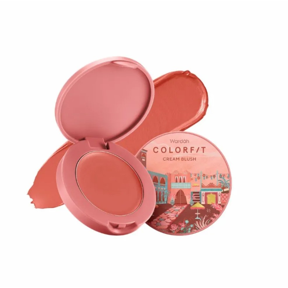 Wardah Colorfit Cream Blush 3g Cream Blusher - 06 Soulful Brick