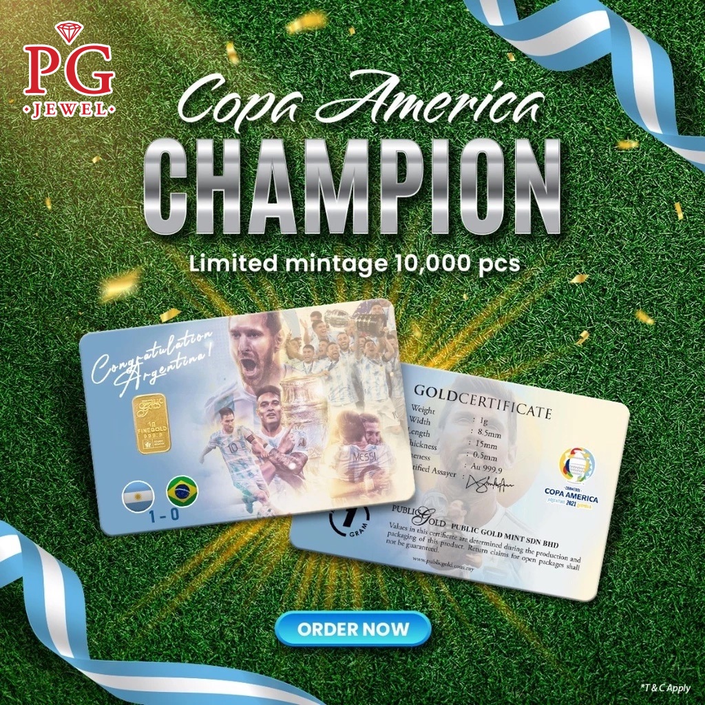 Public Gold Bullion Bar PG 1g (Au 999.9) 24K - Copa America&hellip;