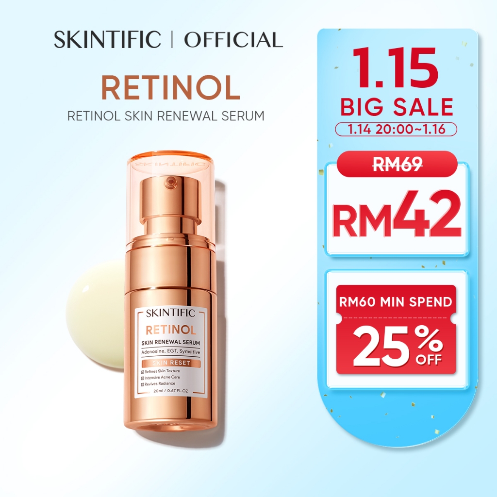 SKINTIFIC Retinol Skin Renewal Serum Face Brightening Firming Anti-Aging Serum Skincare Retinol Serum