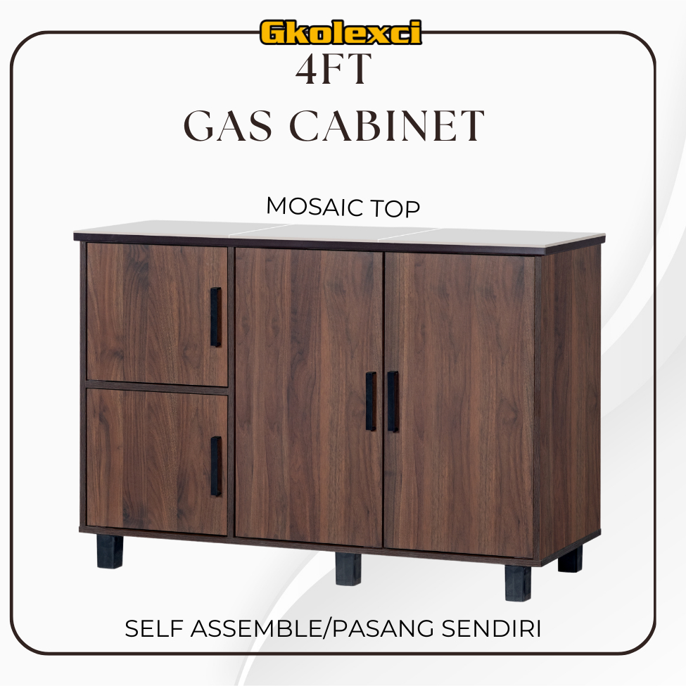 GKOLEXCI (DIY)- MUJI Kitchen Cabinet/Gas Cabinet/Kitchen Storage Cabinet/Almari Gas/Almari Dapur/Kabinet Dapur Gas/厨房橱/厨