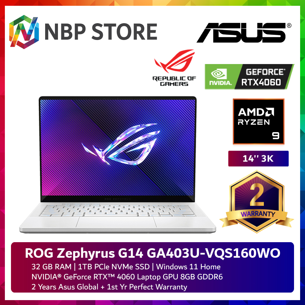 Asus ROG Zephyrus G14 GA403U-VQS160WO 14'' 3K 120Hz Gaming Laptop