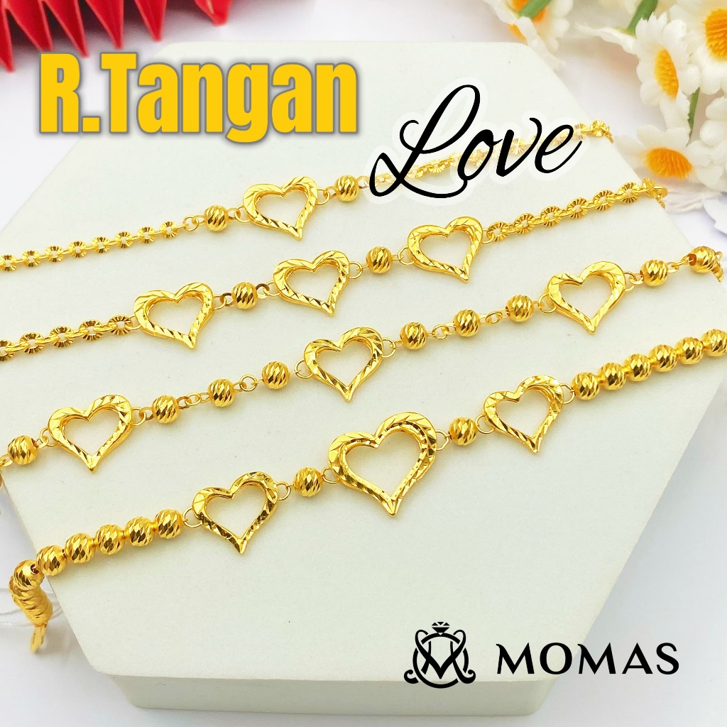 Rantai Tangan LOVE Emas 916 Tulen Rantai Tangan Sauh Love  Emas 916 Rantai Tangan Emas 916 Tulen Emas 916