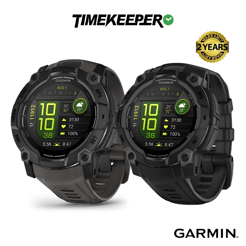 [NEW] [FREE GIFT] Garmin Instinct 3 AMOLED Rugged Outdoor GPS Smartwatch - 2 Years Warranty