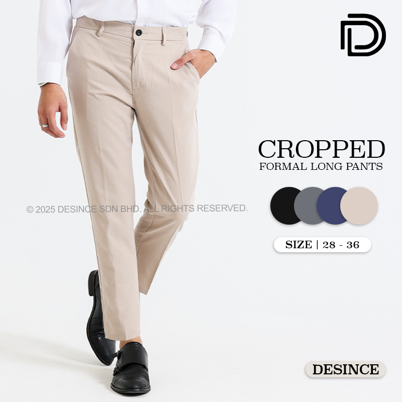 ?? DESINCE Men Cropped Pants Business Trousers Formal Regular Fit Long Pants Casual Seluar Panjang Lelaki 九分裤MP 111