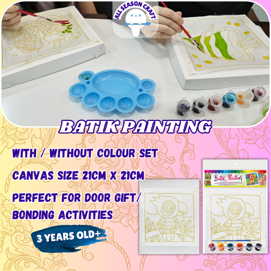 Batik Painting Kit/ Malaysia Traditional Craft Colouring Activities for Party Event Workshop Art & Craft