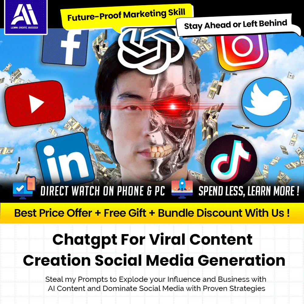 Video Course - Chatgpt For Viral Content Creation Social Media Generation | Chatgpt Marketing Course | AI Marketing