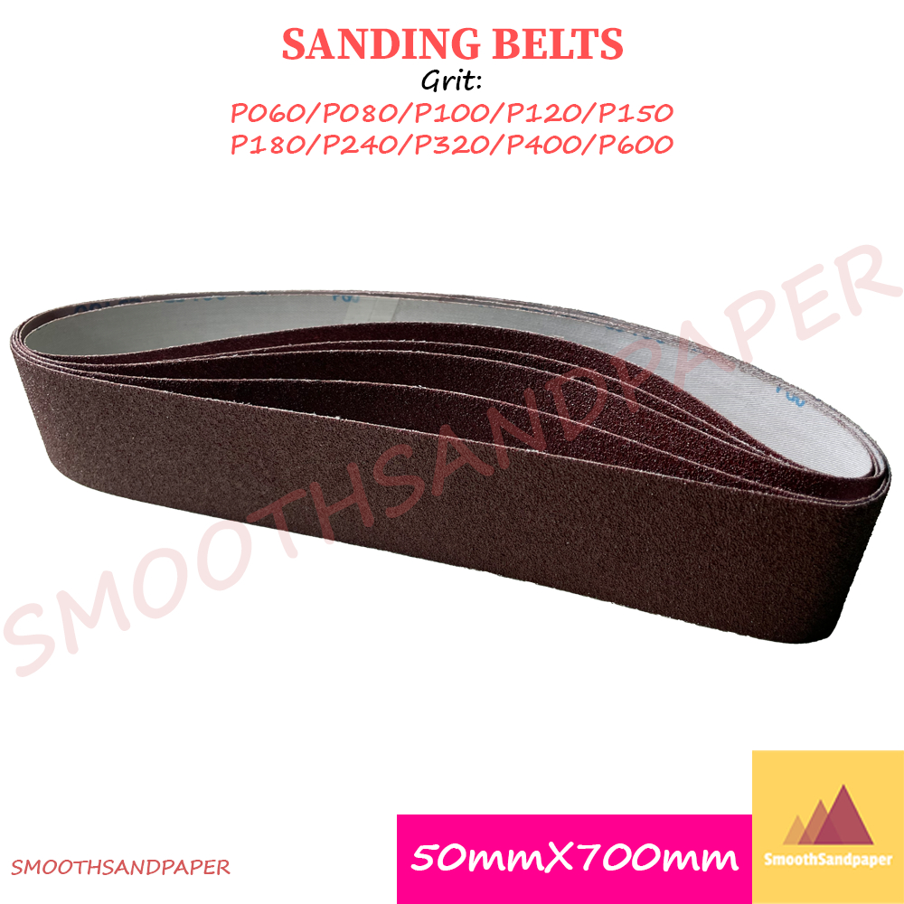 Sanding Belts 50mm X 700mm (2"X27.5") Aluminium Oxide Kertas Pasir 50mm X 920mm (2"X36.2") 木工家具金属打磨 氧化铝红砂带 image 3