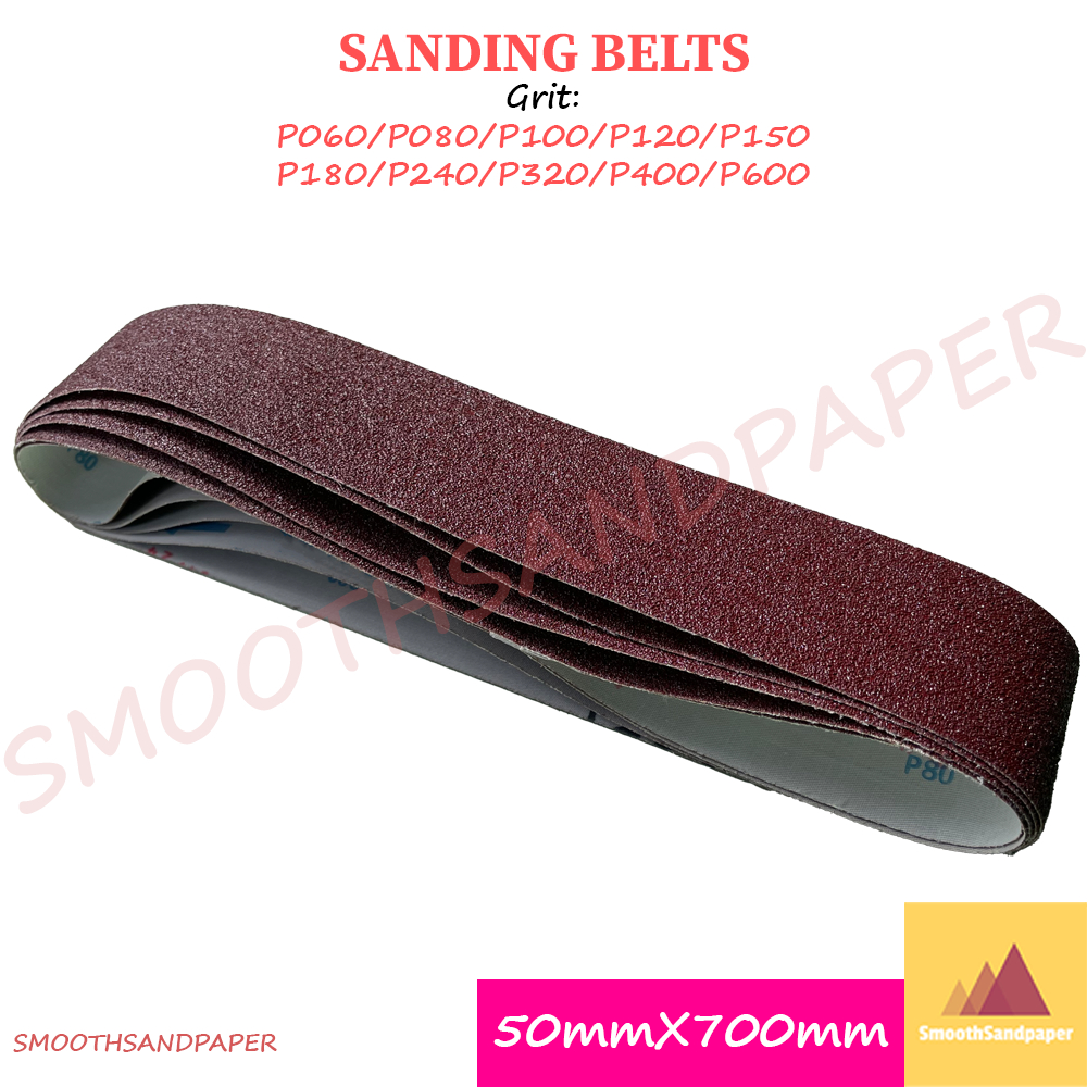 Sanding Belts 50mm X 700mm (2"X27.5") Aluminium Oxide Kertas Pasir 50mm X 920mm (2"X36.2") 木工家具金属打磨 氧化铝红砂带 image 5