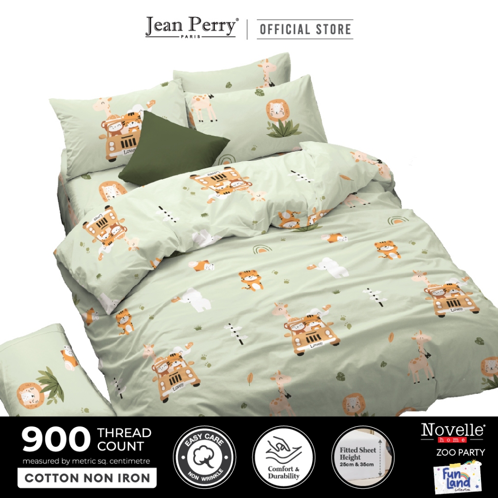 Novelle Fun Land Fitted Bedsheet Set (without Comforter/Quilt Cover)-Cotton Non-Iron 900TC (SINGLE/ SUPER SINGLE/ QUEEN)