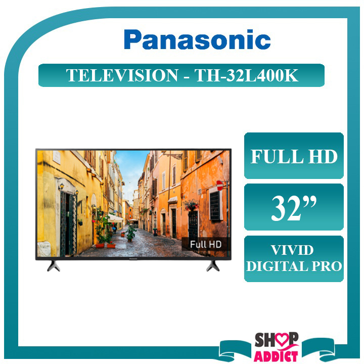 Panasonic 32" Television LED,HD TV TH-32L400K with Vivid Digital Pro Media Player Narrow Bezel