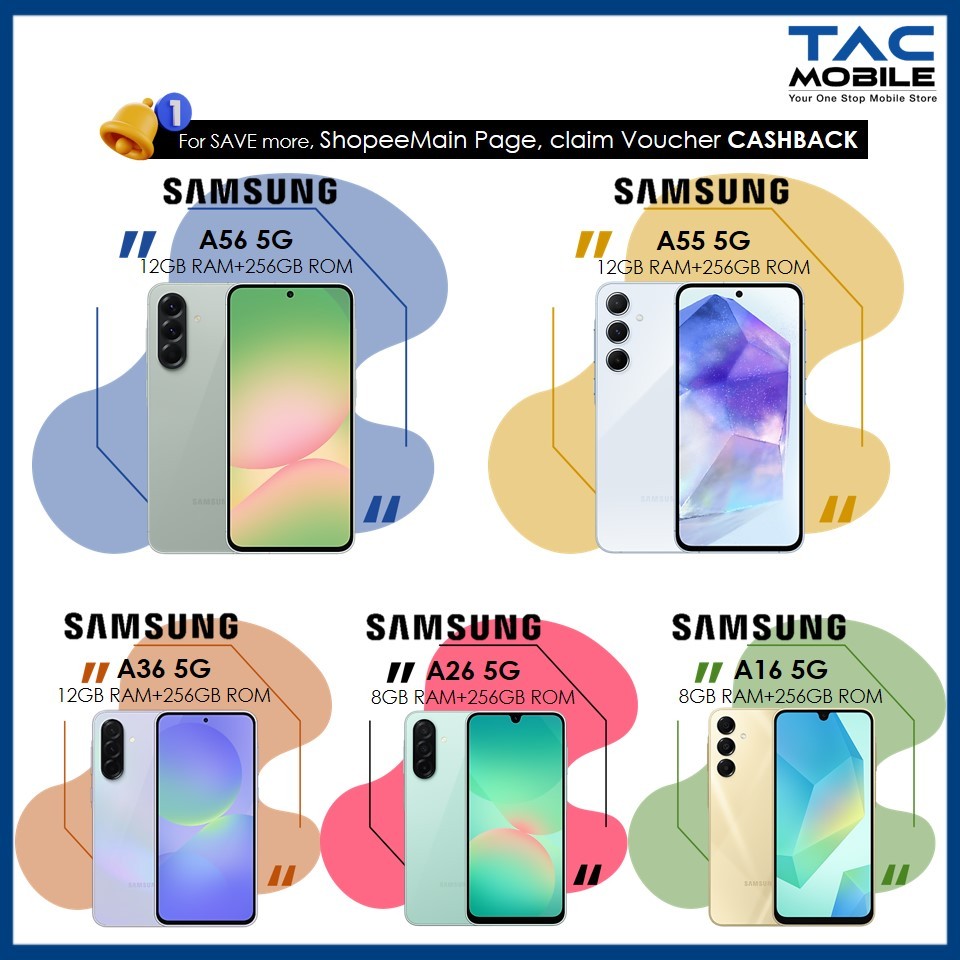 SAMSUNG GALAXY A56 5G/GALAXY A55 5G/GALAXY A36 5G/GALAXY A26 5G/A16 5G 100% ORIGINAL BY SAMSUNG MALAYSIA