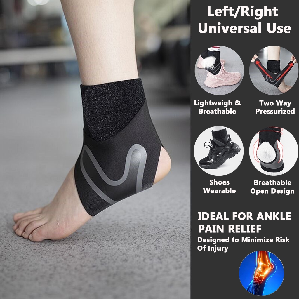 3H Pelindung Buku Lali Unisex | Adjustable Ankle Support | Pelindung Kaki Sukan & Cegah Kecederaan