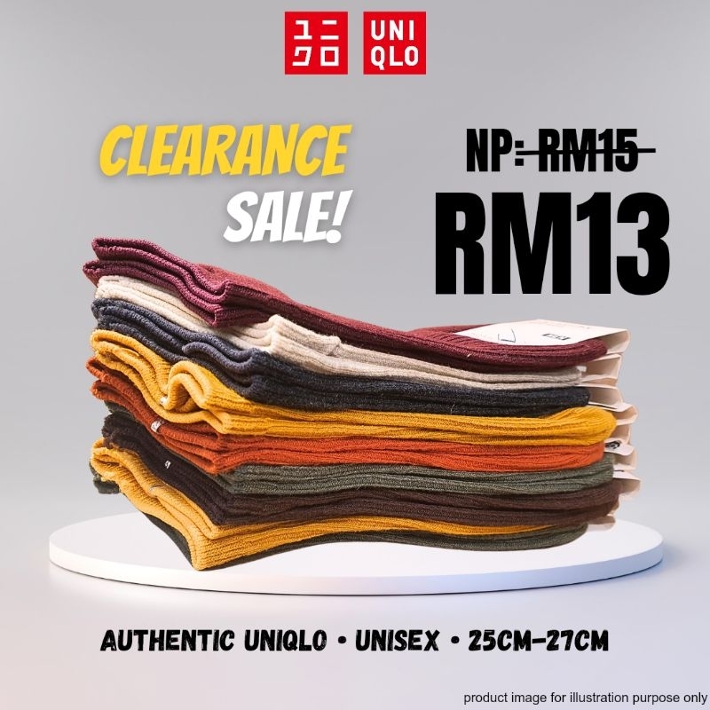 UNIQLO UNISEX SHORT SOCKS 3 PCS MIX COLOR RANDOM [CLEARANCE SALE]