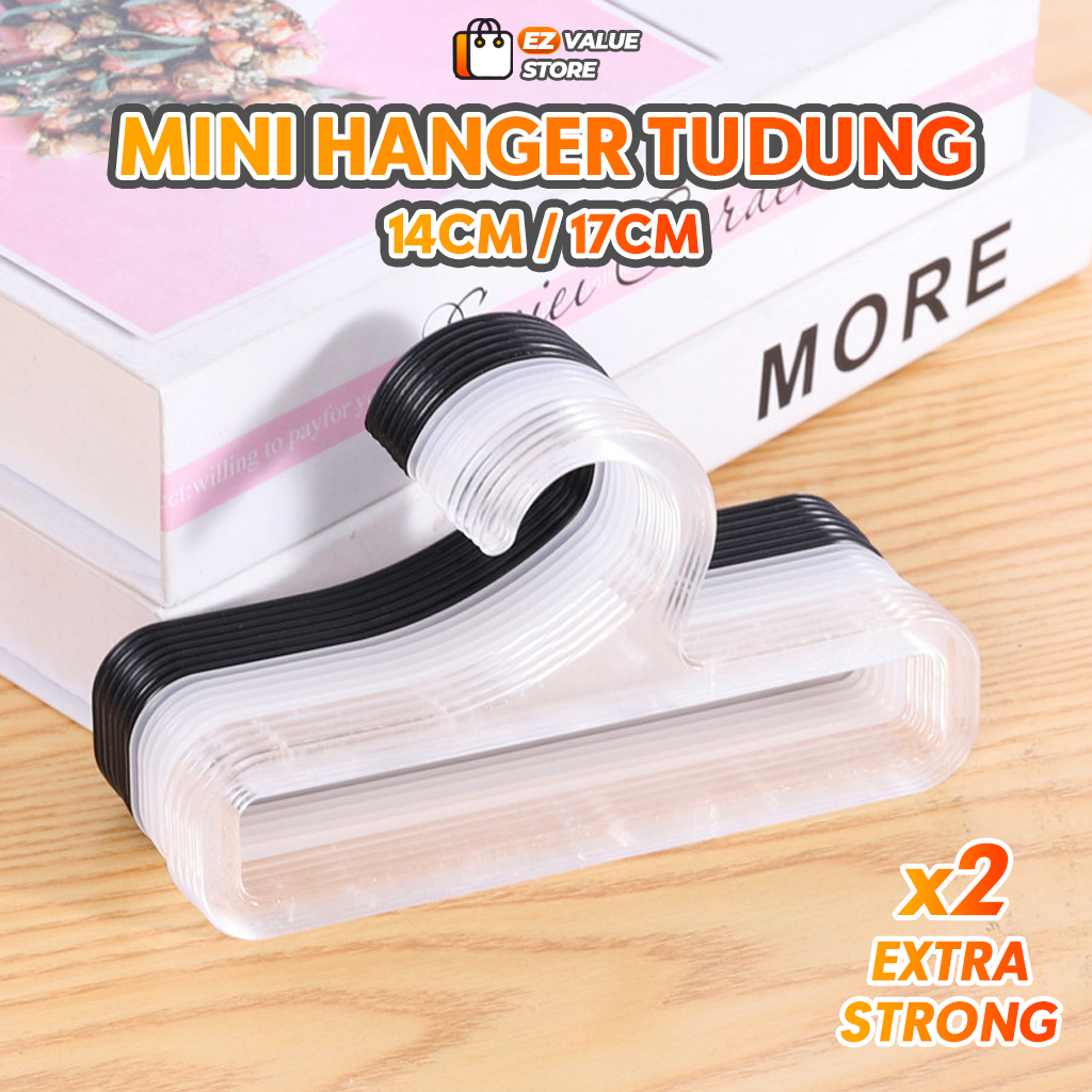 【 】14cm / 17cm EZ Mini Hanger Shawl Scarf Tie Belt Wardrobe Display Tudung Penyangkut