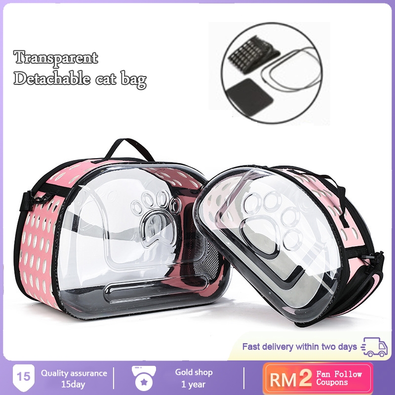 Transparent Pet Carrier Backpack - Portable Space Capsule Design for Cats & Small Dogs