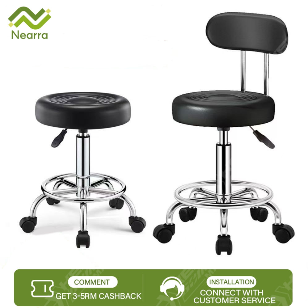Kursi Bar Besi Kursi Hydraulic Swivel Bar Stool Height Adjustable Cushion Cafe Bar Counter Salon Chair Office 旋转椅