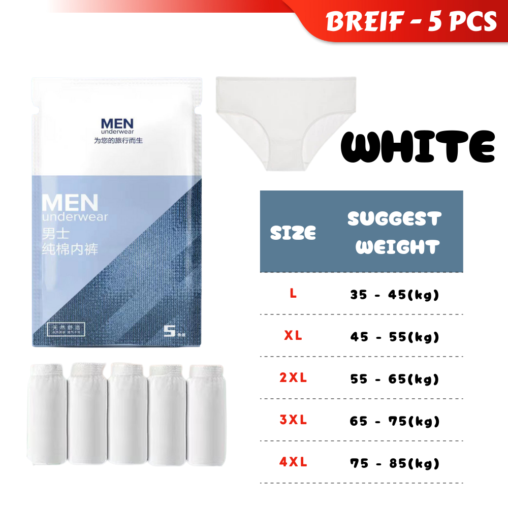 Disposable Panties Men Panties Travel Boys Polyster Soft Underwear Brief Boxer Panties Seluar Dalam 