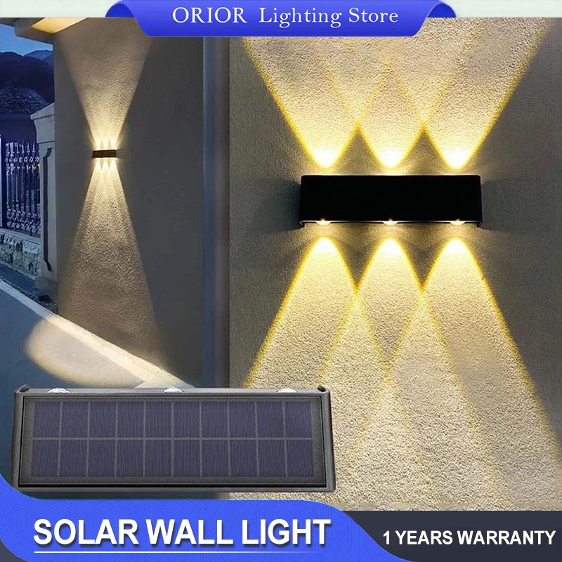 ORIOR 4/6/8/10LED Solar Wall Light Outdoor Waterproof Garden Decoration Wall Lamp For Street Balcony