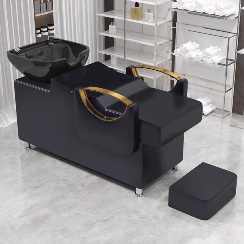 Ready Stock Malaysia Penang Shampoo chair hair semi-reclining barber shop shampoo bed hair salon flat shampoo chair