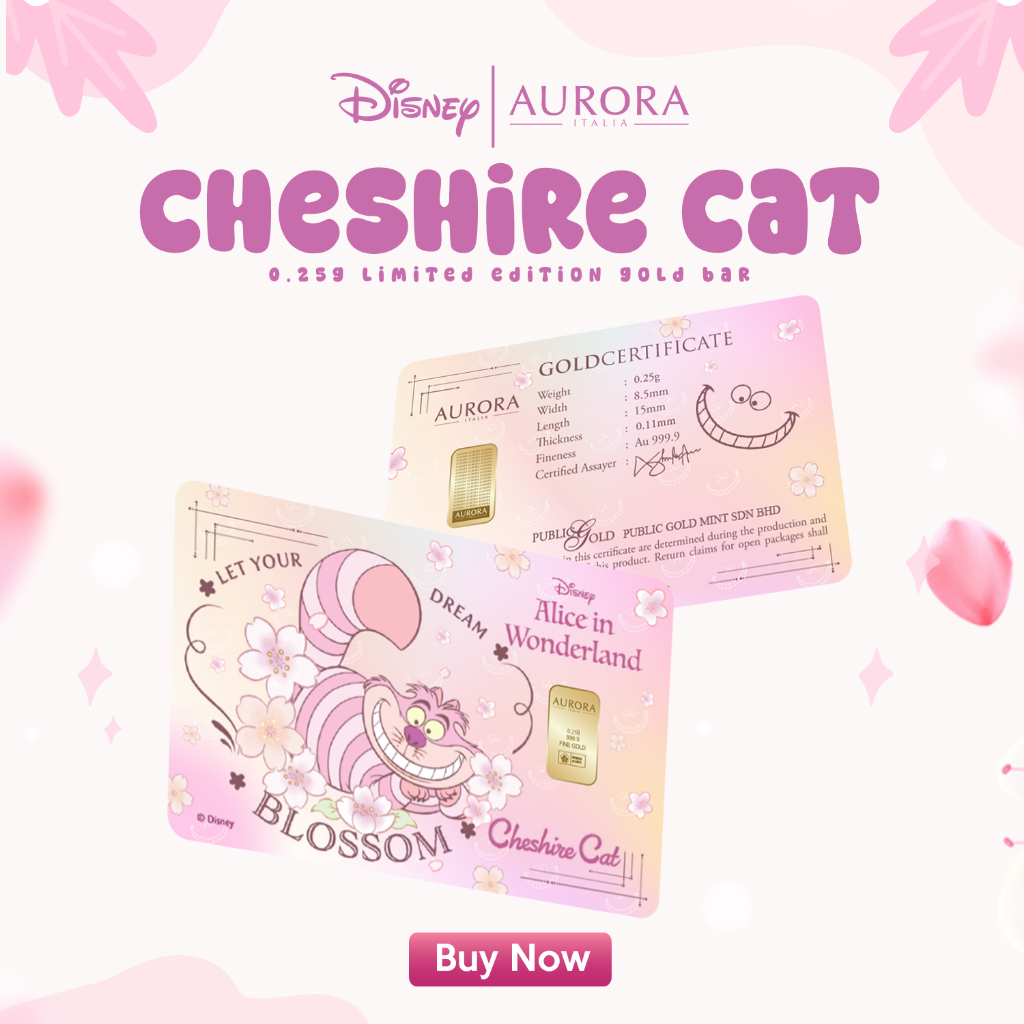 DISNEY x AURORA ITALIA (0.25g) 999.9 Cheshire Cat: Alice in Wonderland Limited&hellip;