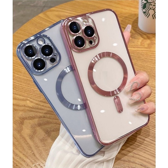 Magnetic Phone Case For Iphone Transparent Casing Phone Cover With Camera Lens Protection For 17 Pro Max 16 15 14 13 12