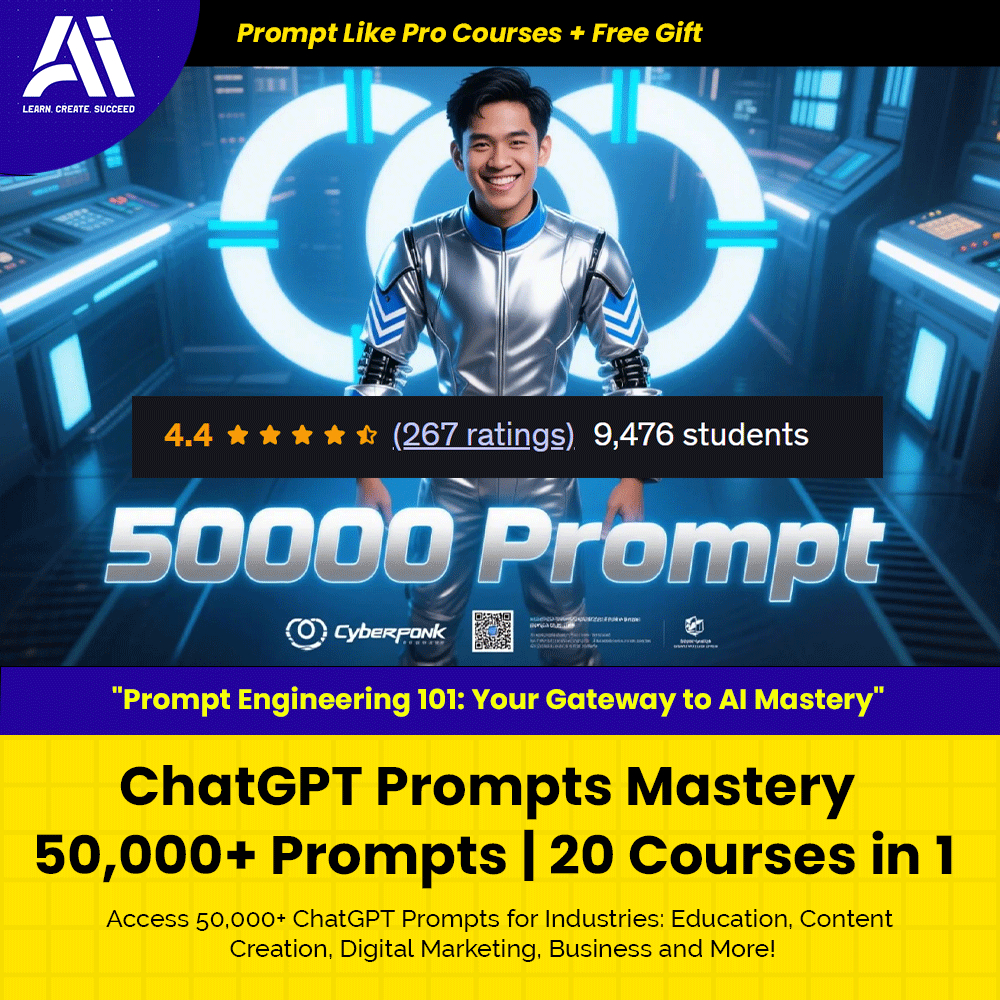 Prompt Collection - 50,000 Chatgpt Prompt - 20 Courses in 1 | Chatgpt Prompt Engineering