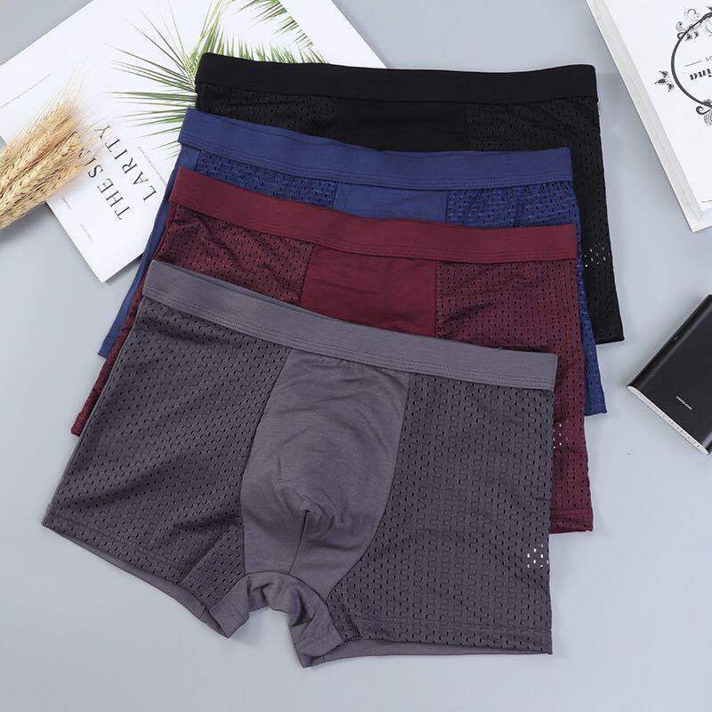 Boxer Men Breathable Underwear Boxer Lelaki Seluar Dalam Lelaki Dewasa Spender Lelaki Dewasa Size L to 6XL Underpants Me