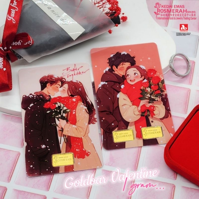 KEDAI EMAS ROSMERAH 999.9 GOLD BAR VALENTINE
