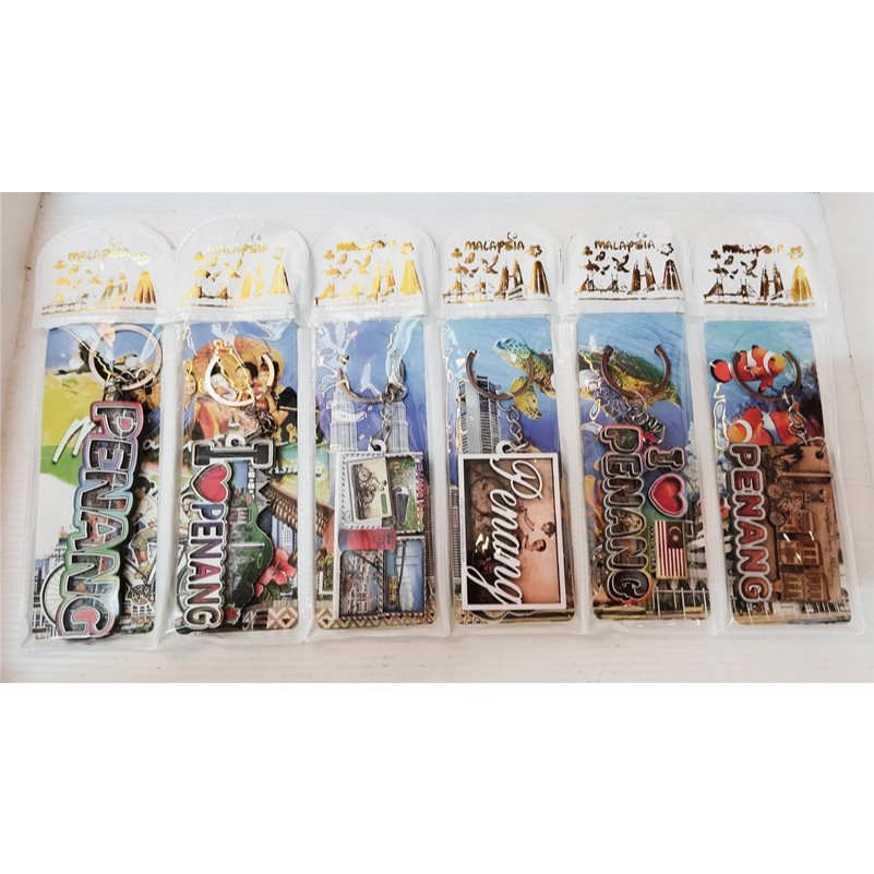 6pcs set Penang street art travel Souvenir keychains