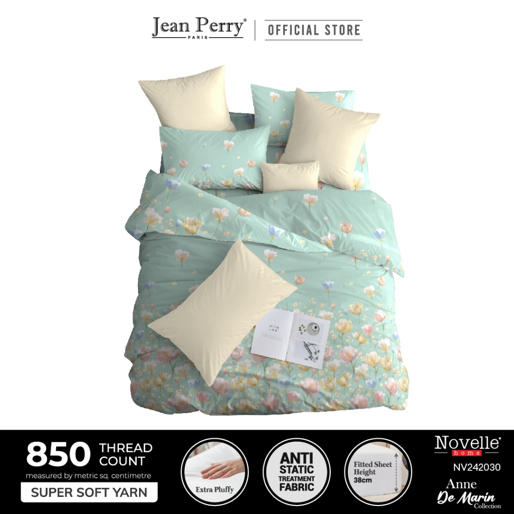 Novelle Anne De Marin Fitted Bedsheet Set (without Comforter / Quilt Cover)  - Super Soft Yarn 850TC (Queen / King)