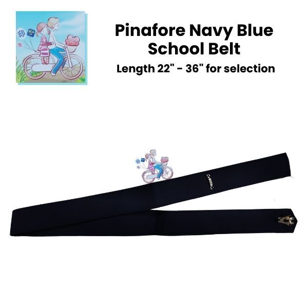 Pinafore Navy Blue School Belt Length 22" - 36"