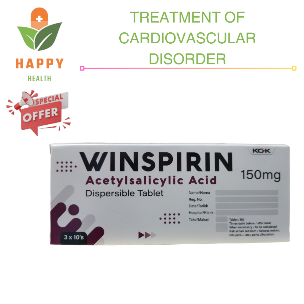 [ Exp 6/2027 ] KCK Winspirin Acetylsalicylic Acid 150MG ( 10'S | 30'S )