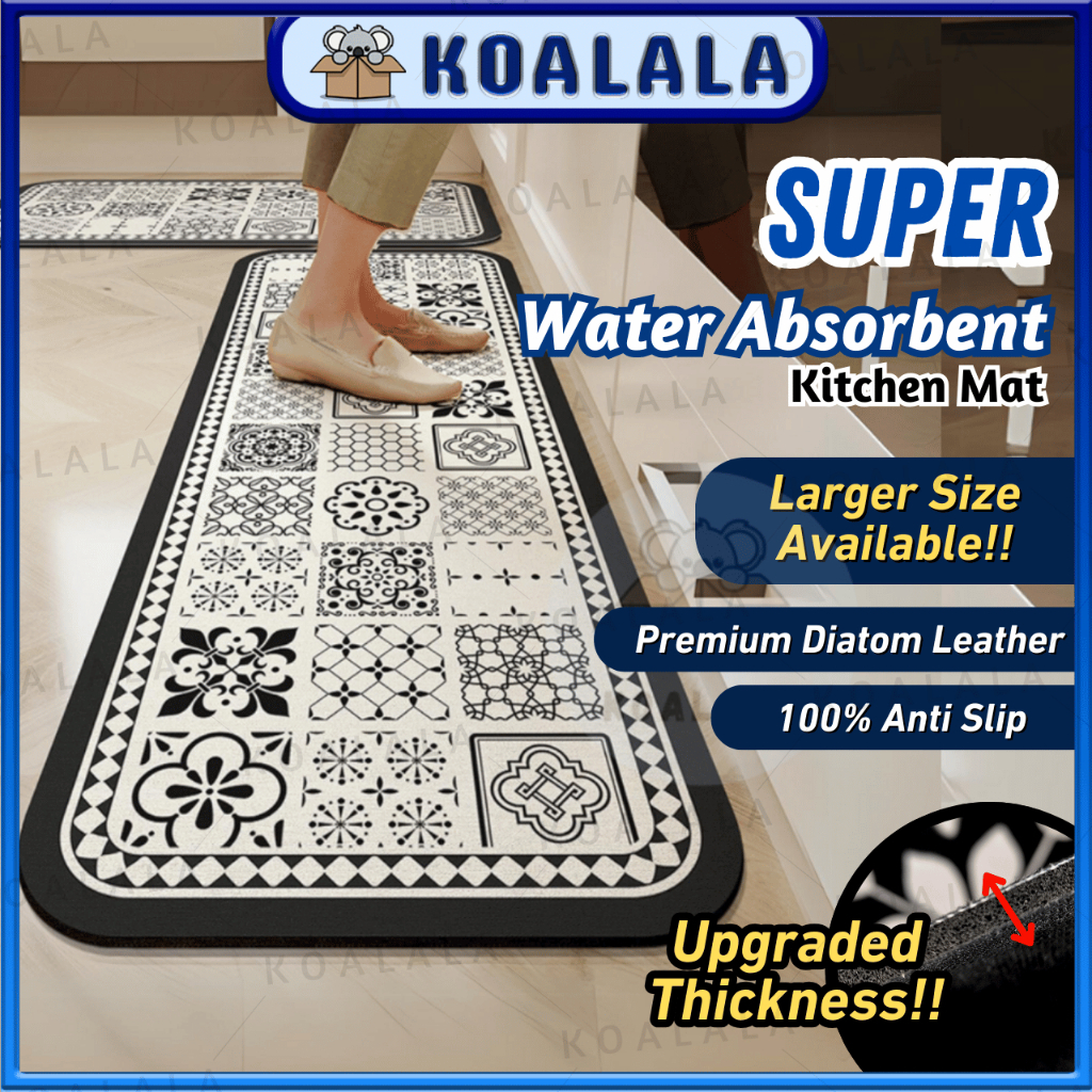 Long Absorbent Bath Mat Alas Kaki Karpet Antislip Floor Mat Fast Dry Floor Diatom Mat Karpet