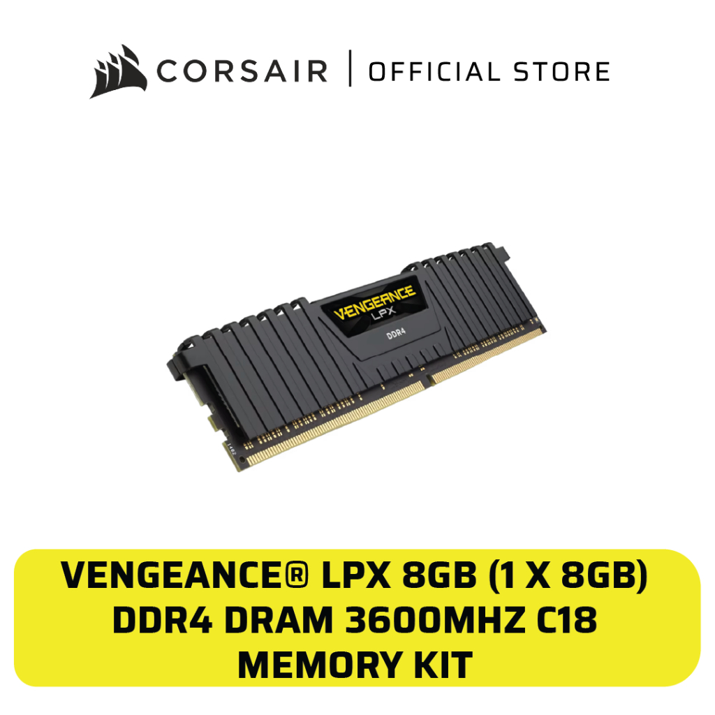 CORSAIR Vengeance LPX DDR4 3200Mhz/3600Mhz/2666Mhz/2400Mhz Dimm PC Gaming RAM (8GB/16GB)