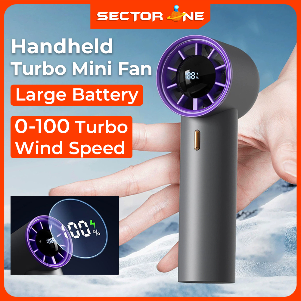 [100 Speed ] USB fan Portable USB Mini Fan kipas mini kipas tangan Mini Fan Rechargeable Handheld Fan with Led Display