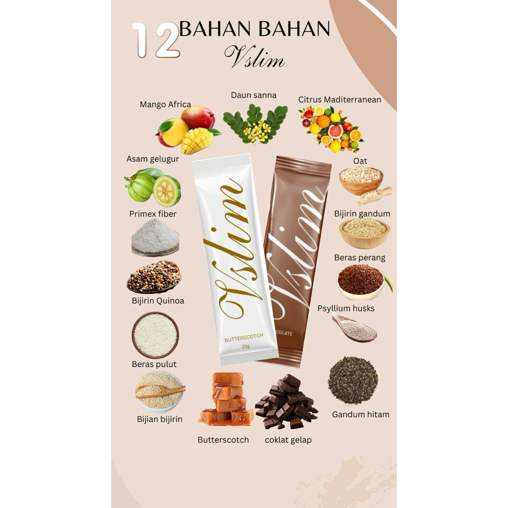 MINUMAN KURUS VSLIM BUTTERSCOTH & CHOCOLATE BY DYNA YUSOF